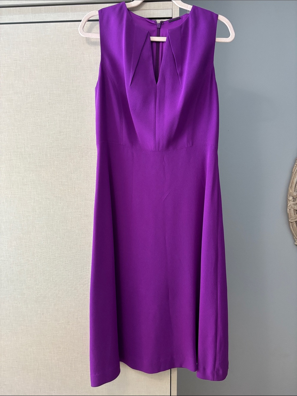 NWT Elie Tahari Vibrant Purple Sleeveless Midi Dress